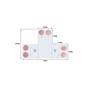 Rutec Zubehör für LED Strip VARDAflex (einfarbig, Breite 1cm) - T-/Eck-Platine, 2-polig, IP20, schneidbar