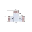 Rutec Zubehör für LED Strip VARDAflex (RGB, Breite 1cm) - T-/Eck-Platine, 4-polig, IP20, schneidbar