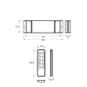Rutec LED Controller, RGBW, 12V/24V, mit Fernbedienung (3V Batterie CR2025, exkl.), 240W/480W, statisch, IP20