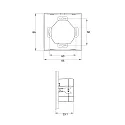 Rutec DMX Touchpanel 1 ZONE, RGBW glass black, static, IP20