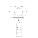 Rutec AC-DALI Touchpanel 4 ZONEN, RGBW, Glas schwarz, statisch, IP20