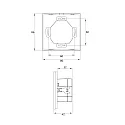 Rutec AC-Funk Touchpanel 4 ZONEN, RGBW, Glas schwarz, statisch, IP20