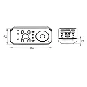 Rutec Radio hand transmitter 1-channel, unicolour, 4 ZONEN, for RU-80450, dynamic, IP20
