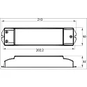 Rutec DALI Dimm-actuator, 100-240V, 250mA/12W, 350mA/16,8W, 600mA/28,8W, 700mA/33,6W, dynamic, IP20
