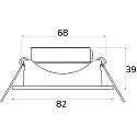 Rutec LED Einbaustrahler SANYA AC, IP40, Ø 8.2 cm / DA Ø 6.8cm, 230V AC, schwenkbar, schaltbar, 6W 2700K 500lm 95°