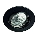 Rutec ceiling recessed luminaire MR16 swivelling IP20, powder coated, black