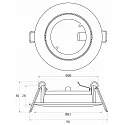 downlight MR16 round, swivelling IP20, white matt