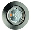 Alu-Druckguss-Einbaustrahler für MR16, IP20, Ø 8.2cm, mit Bajonett, ohne Fassung, schwenkbar, eisen gebürstet