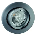 Alu-Druckguss-Einbaustrahler für MR16, IP20, Ø 8.2cm, mit Bajonett, ohne Fassung, schwenkbar, chrom matt