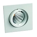 Alu-Druckguss-Einbaustrahler QUADRO für MR16, IP20, 8.2 x 8.2cm, mit Bajonett, ohne Fassung, schwenkbar, weiß matt