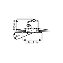 Rutec Alu-Druckguss-Einbaustrahler QUADRO für MR16, IP20, 8.2 x 8.2cm, mit Bajonett, ohne Fassung, schwenkbar, schwarz matt