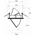 Rutec Alu-Druckguss Halb-Einbaustrahler, Periskop-Stil, IP20, GU10x, 70° schwenkbar, 355° drehbar, mit Frontblende, weiß matt
