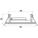 Rutec Alu-Druckguss-Einbaustrahler für MR16, IP20, Ø 8.2cm, mit Bajonett, ohne Fassung, starr, weiß matt