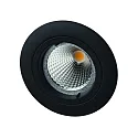 Alu-Druckguss-Einbaustrahler für MR16, IP20, Ø 8.2cm, mit Bajonett, ohne Fassung, starr, schwarz matt