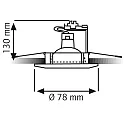 Rutec Alu-Druckguss-Einbaustrahler für MR16, IP20, Ø 7.8cm, mit Sprengring, ohne Fassung, starr, schwarz matt
