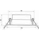 recessed luminaire TOM ROUND (EMPTY CASE FOR LED MODULE Ø5CM) round, swivelling, without socket IP20, white matt dimmable