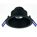 recessed luminaire TOM ROUND (EMPTY CASE FOR LED MODULE Ø5CM) round, swivelling, without socket IP20, black matt dimmable