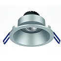 Einbaustrahler TOM, IP20, Rund, Ø 10.5cm, ohne Fassung, für LED Modul Ø 5cm. schwenkbar, Alu-Druckguss, sandsilber
