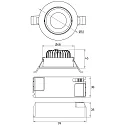 Rutec Outdoor LED Einbaustrahler-Set GAIL, IP65, Plug&Play, 6W 2700-4000K (CCT Switch) 600lm 40°, CRi>90, dimmbar, schwenkbar
