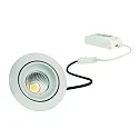 LED Einbaustrahler-Set GAIL PHASE DIM, IP40, Plug&Play, 6W 3000K 718m 36°, dimmbar, schwenkbar, weiß