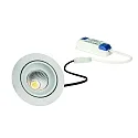 LED Einbaustrahler-Set GAIL ON/OFF, IP40, Plug&Play, 6W 3000K 718lm 36°, schaltbar, schwenkbar, weiß