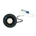 LED Einbaustrahler-Set GAIL ON/OFF, IP40, Plug&Play, 6W 3000K 718lm 36°, schaltbar, schwenkbar, schwarz