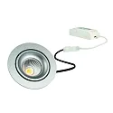 LED Einbaustrahler-Set GAIL DTW, IP40, Plug&Play, 6W 1900-3000K 430lm 36°, CRi>95, dim-to-warm, schwenkbar, silber