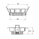 recessed luminaire TALU LED round, swivelling IP20, black matt dimmable 694lm 2600-2800K CRI 90-100