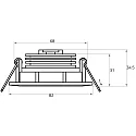 Rutec LED Einbaustrahler TALU, IP20, 350mA (exkl. BG), 8W 3000K 715lm 40°, CRi>90, dimmbar, schwenkbar, schwarz matt