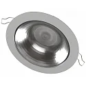 LED Downlight CYRA+ S, IP20, Ø 20.7cm, 230V, 18/24W (multi), schaltbar, starr, weiß RAL9016, 3000K 60°, Reflektor silber