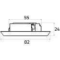 Rutec LED Möbeleinbau-Strahler LARA AC V2, IP44, rund, Ø 8.2 cm, 230V AC, 6W 3000K 519lm 95°, schaltbar, starr, weiß matt