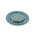 LED Möbeleinbau-Strahler LARA, IP40, rund, Ø 7cm, 12V DC, 2W 3000K 200lm 120°, Mini-AMP, ohne BG, starr, chrom