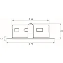 Rutec LED Möbeleinbau-Strahler LARA, IP40, rund, Ø 7cm, 12V DC, 2W 3000K 200lm 120°, Mini-AMP, ohne BG, starr, chrom