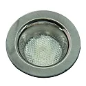 LED Lichtpunkt, IP40, Ø 3.5cm, 350mA, 1W 2800K 85lm 22°, dimmbar, Abdeckung strukturiert, eisen gebürstet