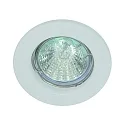 Stahl-Einbaustrahler für MR16, IP20, Ø8cm, mit Sprengring, ohne Fassung, starr, weiß matt