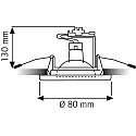 Rutec Einbaustrahler, IP20, Ø 8cm, ohne Fassung, DA Ø 6cm, geeignet für Betondecken. Mit Sprengring, starr, schwarz matt