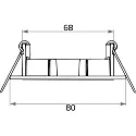 Rutec Stahl-Einbaustrahler für MR16, IP20, Ø 8cm, mit Frontblende, ohne Fassung, 30° schwenkbar, schwarz matt