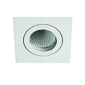 Outdoor V4A Edelstahl-Einbaustrahler TULKA für MR16, IP55, eckig, 8.2 x 8.2cm, Einsatz abziehbar, starr, weiß matt