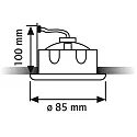 Rutec Bad-Einbaustrahler für MR16, IP44, Ø 8.5cm, mit Frontblende + mattem Sicherheitsglas, ohne Fassung, starr, weiß matt