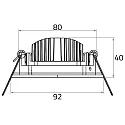 LED Einbaustrahler GLAW, IP40, 350mA (exkl. BG), 7W 3000K 662lm 38°, Alu-Druckguss, kardanisch 30°/355°, weiß matt