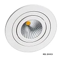 LED Einbaustrahler GLAW, IP40, 350mA (exkl. BG), 7W 3000K 662lm 38°, Alu-Druckguss, kardanisch 30°/355°, eisen gebürstet