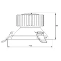 Rutec Projekt LED Einbaustrahler NINQITA COB, IP40, rund, CRI80, starr, exkl. BG, weiß, 700mA, 25W 3000K 46°
