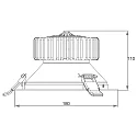 Rutec Projekt LED Einbaustrahler NINQITA COB, IP40, rund, CRI80, starr, exkl. BG, weiß, 900mA, 35W 3000K 51°