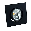 LED Einbaustrahler BAN COB, IP40, quadratisch, 350mA (exkl. BG), CRI >90, schwenkbar, 7W 2700K 620lm 40°, schwarz