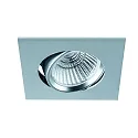 LED Einbaustrahler BAN COB, IP40, quadratisch, 350mA (exkl. BG), CRI >90, schwenkbar, 7W 2700K 620lm 40°, chrom matt