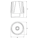 Rutec Projekt LED POWER MODUL CORU-80, Ø 8cm, 900mA, 31W 3000K 3347lm 17°, CRI >90, 50cm Kabel mit JST-Stecker, mit BG