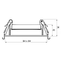 Rutec Projekt LED Einbaustrahler CORU-50K, IP20, 1-flammig, quadratisch, kardanisch, exkl. Leuchtmittel / Fassung / BG, weiß