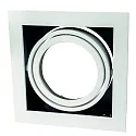LED Einbaustrahler CORU-80K, IP20, 1-flammig, quadratisch, kardanisch, exkl. Leuchtmittel / Fassung / BG, weiß