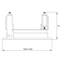 Rutec Projekt LED Einbaustrahler CORU-80K, IP20, 1-flammig, quadratisch, kardanisch, exkl. Leuchtmittel / Fassung / BG, weiß
