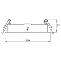 Rutec Projekt recessed luminaire CORU-80K 1 flame, round, cardanic swivelling IP20, white dimmable